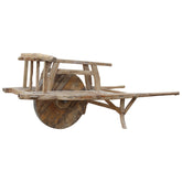 Antique Natural Waxed Finish Chinese Farm Cart